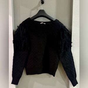 Nicolai Textured Sleeves with fringe shoulder.